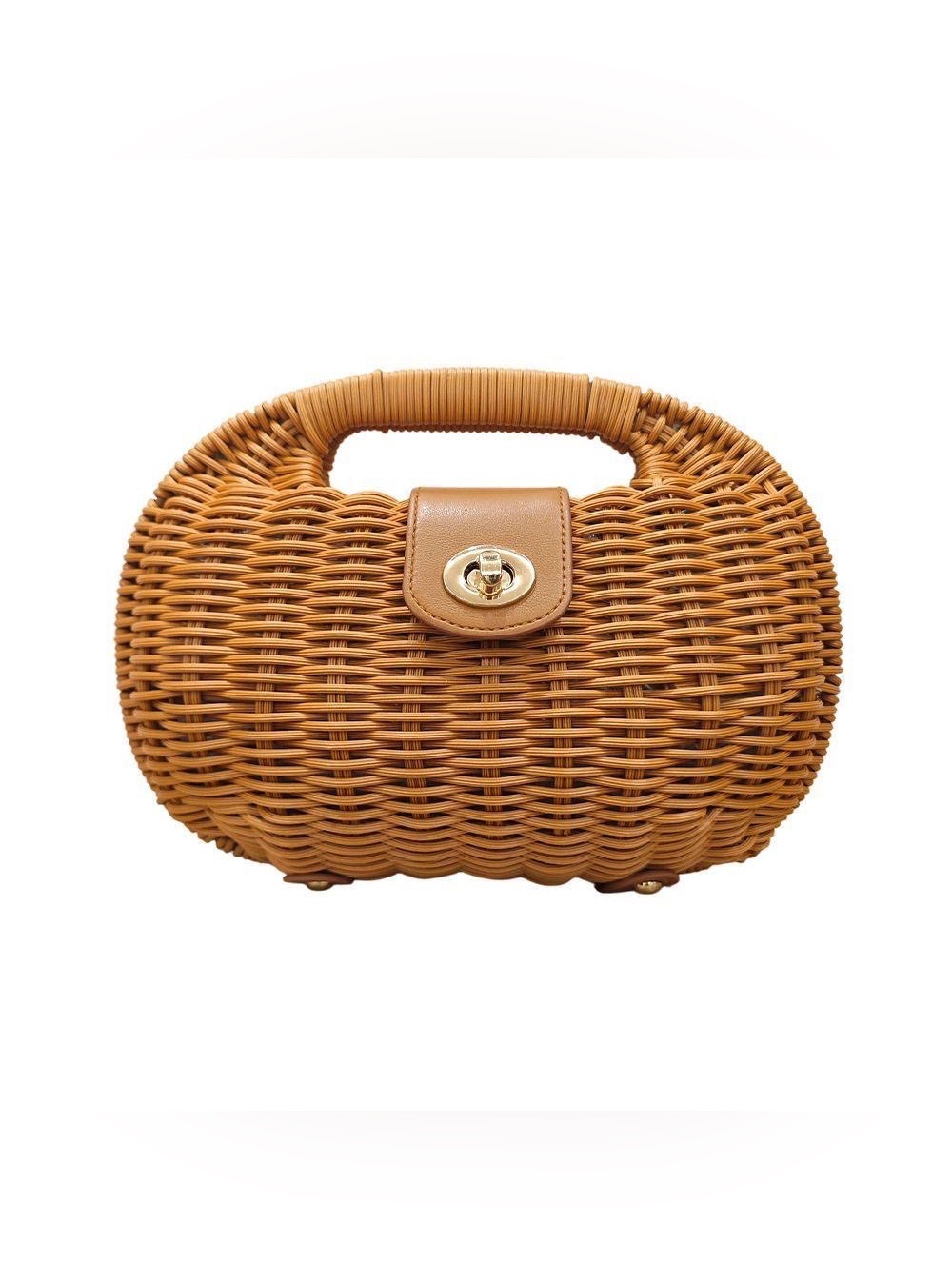 •NWT Woven Rattan Top Handle Bag – Chic Summer Vacation Purse | Boho Resort Bag